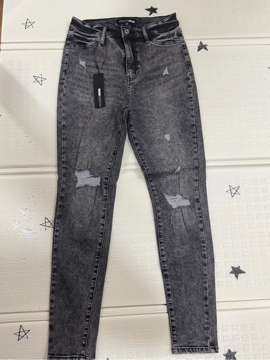 Fashion Nova Denim - Fashion Nova Women's Acid Wash Black Skinny Jeans